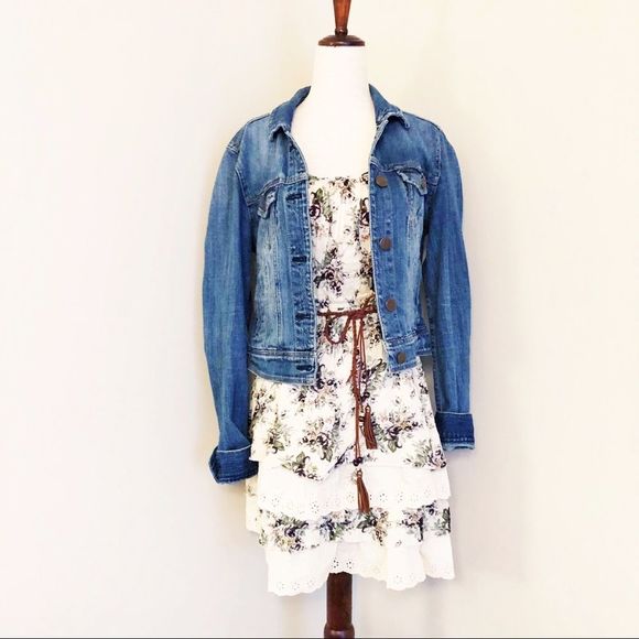 Blue Bird | Anthropologie layered floral dress - Picture 4 of 8